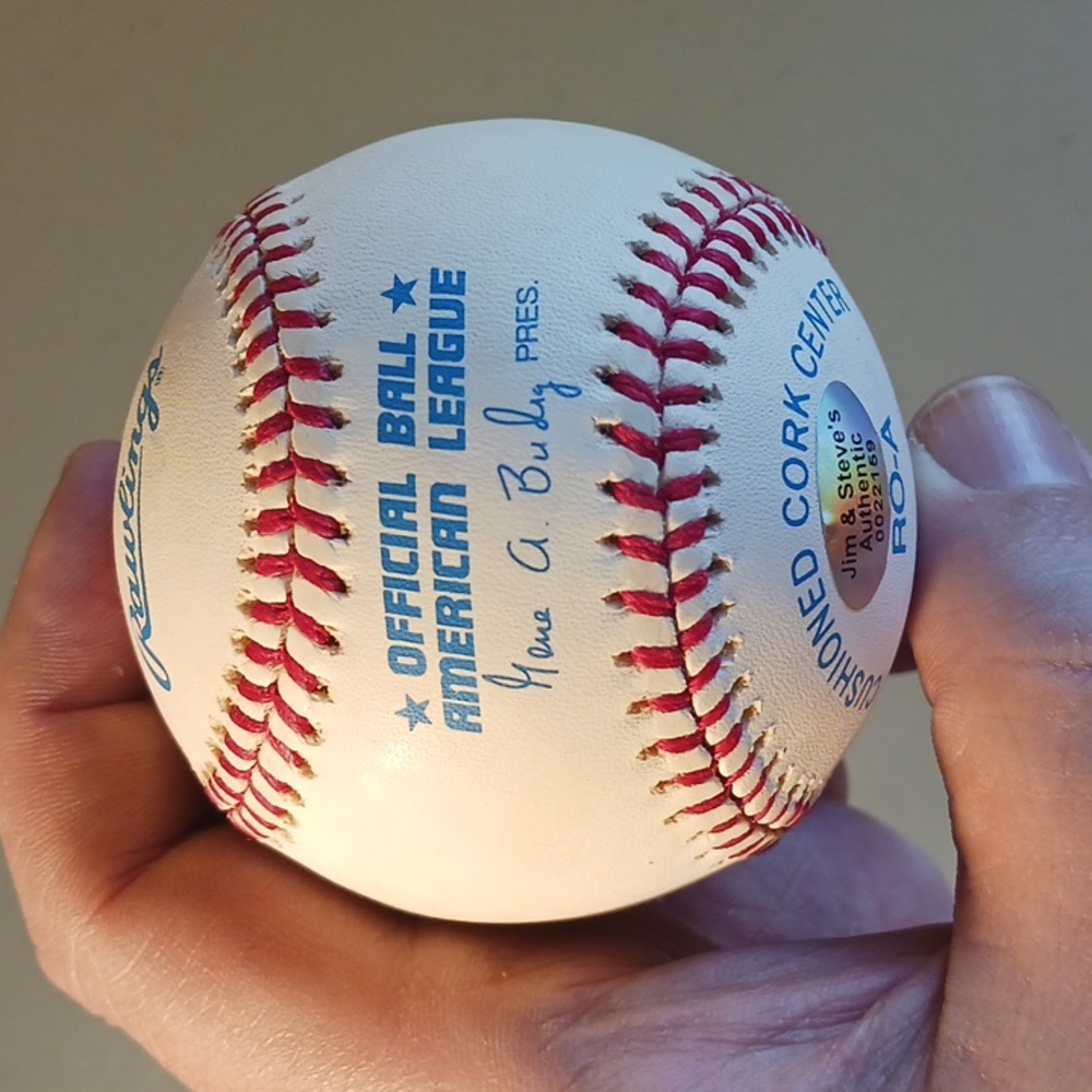 Lyle Mouton, Chicago White Sox Autograph Signed Baseball Official Ball American - Picture 3 of 4